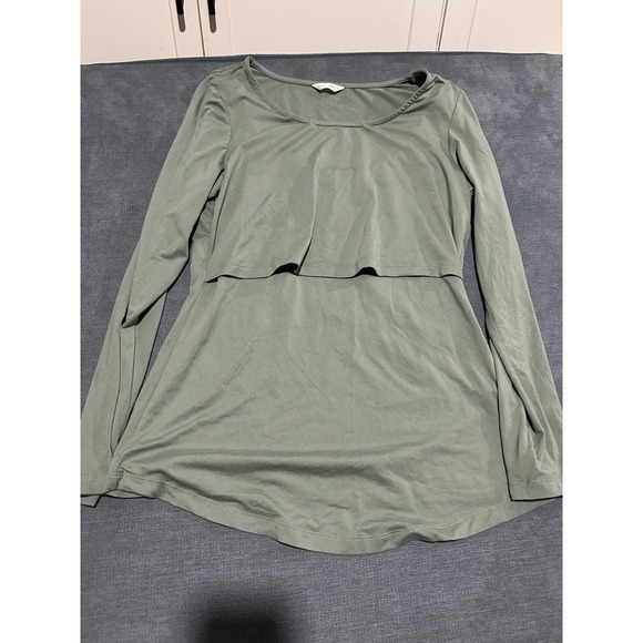 kindred bravley Tops - Kindred Bravely Olive Green Women's Nursing Long Sleeve Shirt Size Medium